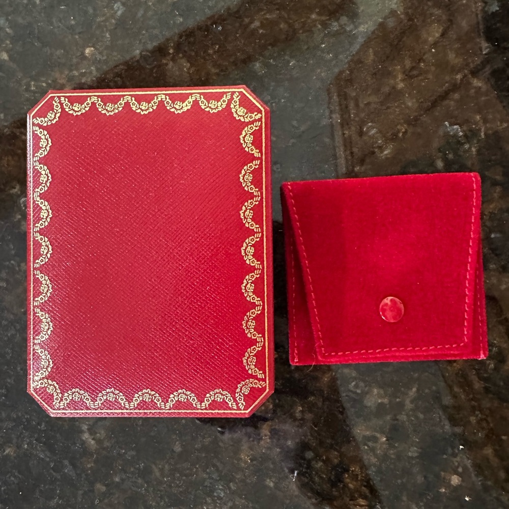 Cartier necklace box and pouch